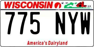 WI license plate 775NYW