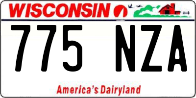 WI license plate 775NZA
