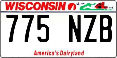 WI license plate 775NZB