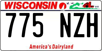 WI license plate 775NZH