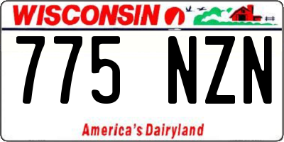 WI license plate 775NZN