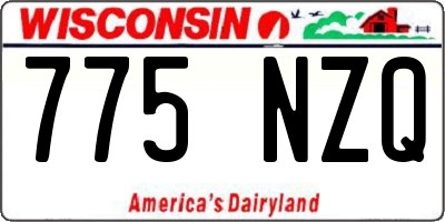 WI license plate 775NZQ