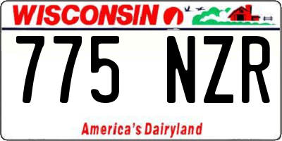 WI license plate 775NZR