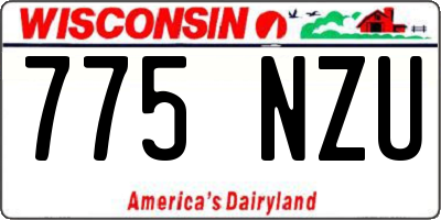 WI license plate 775NZU