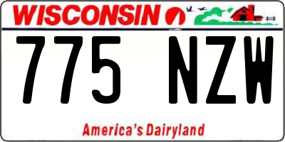 WI license plate 775NZW