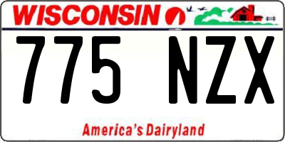 WI license plate 775NZX