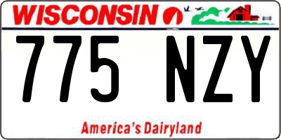 WI license plate 775NZY