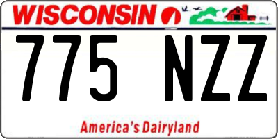 WI license plate 775NZZ