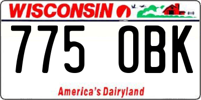 WI license plate 775OBK