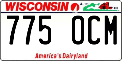WI license plate 775OCM