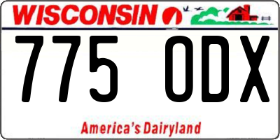 WI license plate 775ODX
