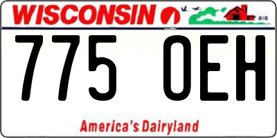 WI license plate 775OEH