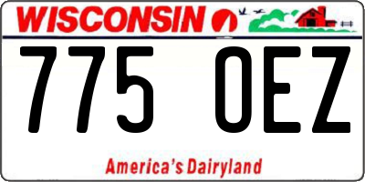 WI license plate 775OEZ