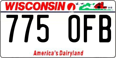 WI license plate 775OFB