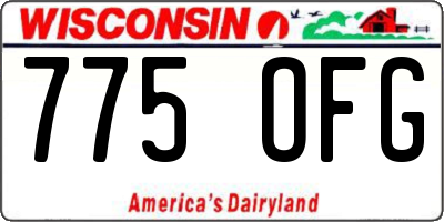 WI license plate 775OFG