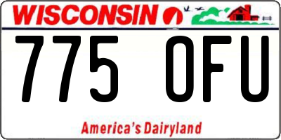 WI license plate 775OFU