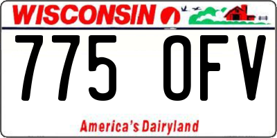 WI license plate 775OFV