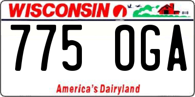 WI license plate 775OGA