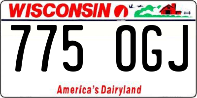 WI license plate 775OGJ