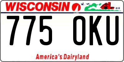 WI license plate 775OKU