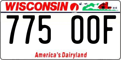 WI license plate 775OOF