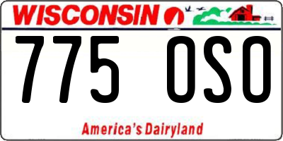 WI license plate 775OSO