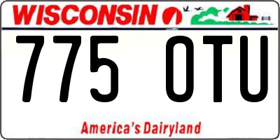WI license plate 775OTU