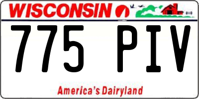 WI license plate 775PIV