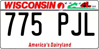 WI license plate 775PJL
