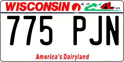 WI license plate 775PJN