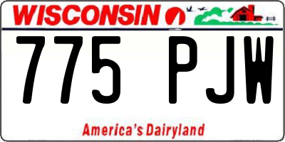 WI license plate 775PJW