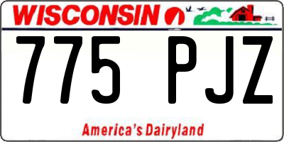 WI license plate 775PJZ