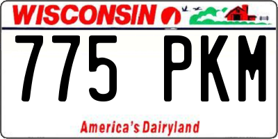WI license plate 775PKM