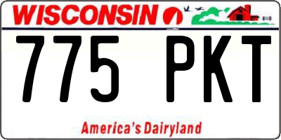 WI license plate 775PKT
