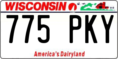 WI license plate 775PKY