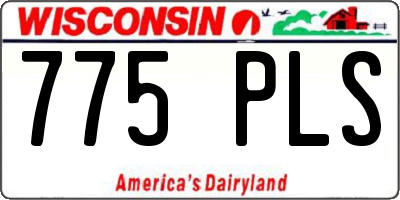 WI license plate 775PLS