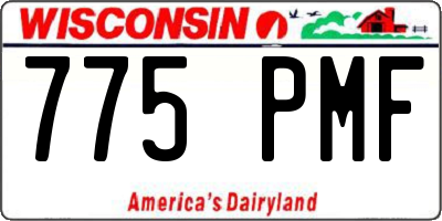WI license plate 775PMF