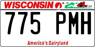 WI license plate 775PMH