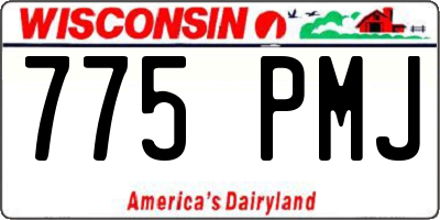 WI license plate 775PMJ
