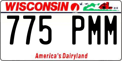 WI license plate 775PMM