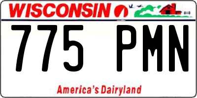 WI license plate 775PMN