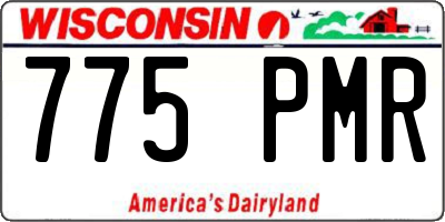 WI license plate 775PMR