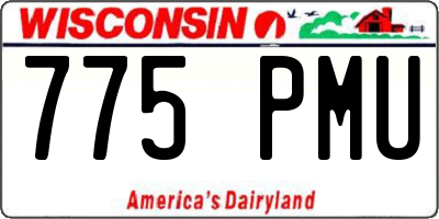 WI license plate 775PMU