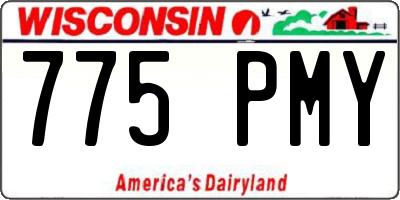 WI license plate 775PMY