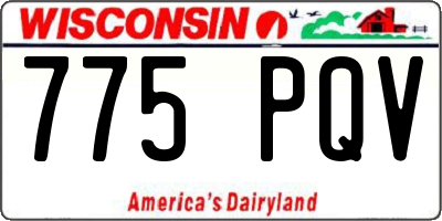 WI license plate 775PQV