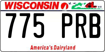 WI license plate 775PRB