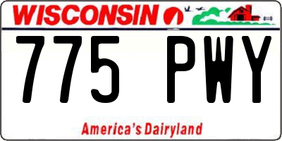 WI license plate 775PWY