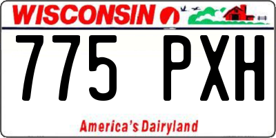 WI license plate 775PXH