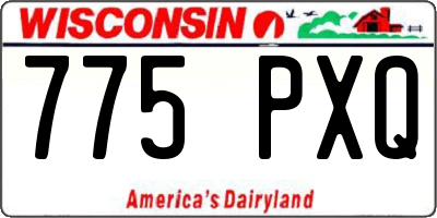 WI license plate 775PXQ