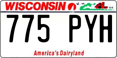WI license plate 775PYH